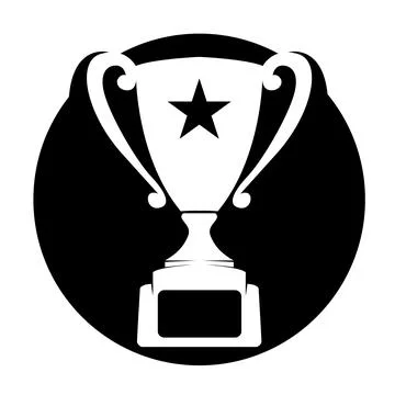 Trophy cup icon logo vector Stock Illustration
