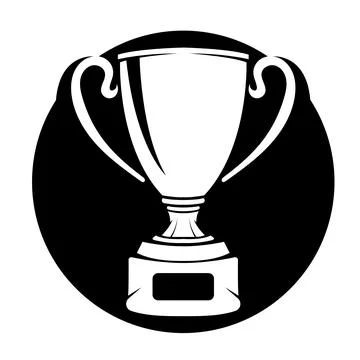 Trophy cup icon logo vector Stock Illustration