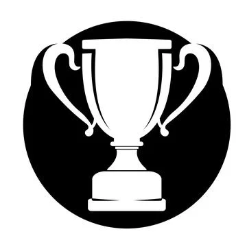 Trophy cup icon logo vector Stock Illustration