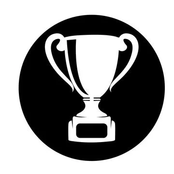 Trophy cup icon logo vector Stock Illustration
