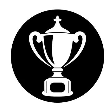 Trophy cup icon logo vector Stock Illustration