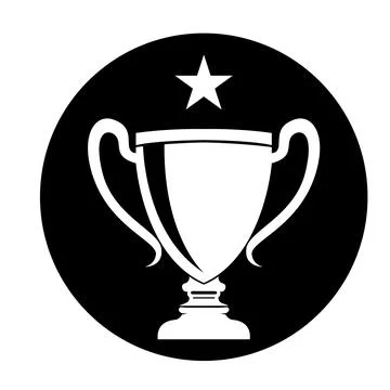 Trophy cup icon logo vector Stock Illustration