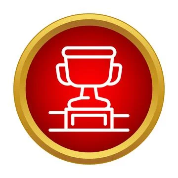 Trophy cup icon representing success and victory Stock Illustration