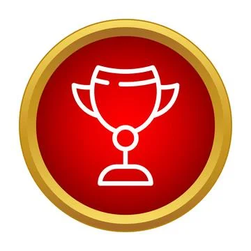 Trophy cup icon symbolizing win success and achievement Stock Illustration