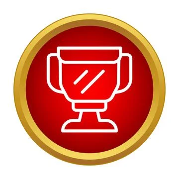 Trophy cup icon symbolizing winner achievement and success Stock Illustration