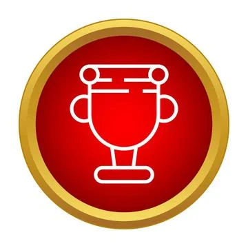Trophy cup icon symbolizing winner achievement and success Stock Illustration