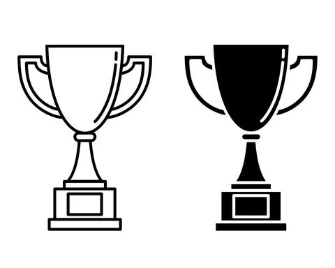 Trophy cup icon, Vector on white background. vector illustration. Illustrazione stock