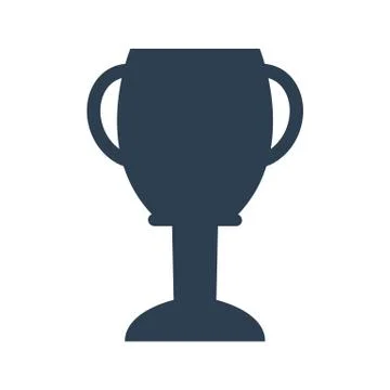 Trophy cup icon on white background. Stock Illustration