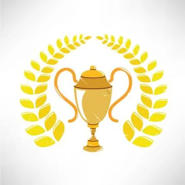 Trophy cup Stock Illustration