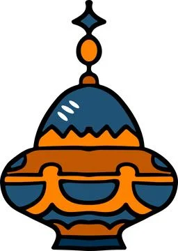 A trophy cup with a leaf design on it Illustrazione stock