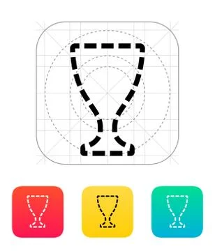 Trophy cup silhouette icon Stock Illustration