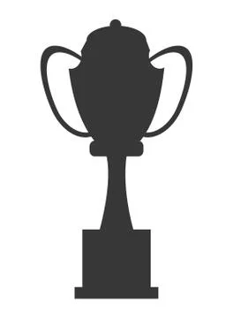 Trophy cup silhouette icon Stock Illustration