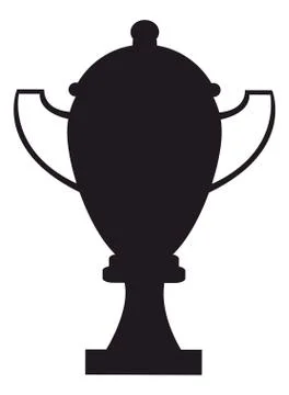 Trophy cup silhouette icon Stock Illustration
