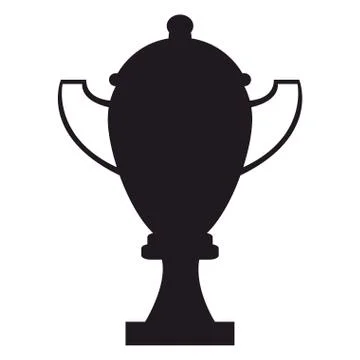 Trophy cup silhouette icon 스톡 일러스트