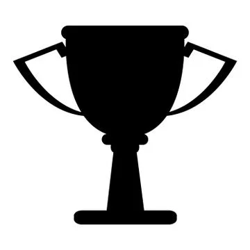 Trophy cup silhouette icon Illustrazione stock