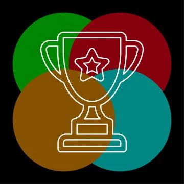 Trophy Cup vector icon Stock Illustration