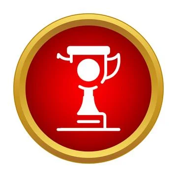 Trophy cup vector icon representing success and reward Stock Illustration