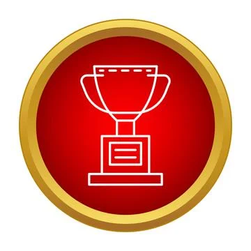 Trophy cup vector icon representing winning success Stock Illustration