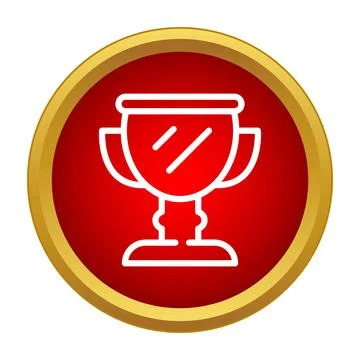Trophy cup vector icon symbol of success and victory Stock Illustration