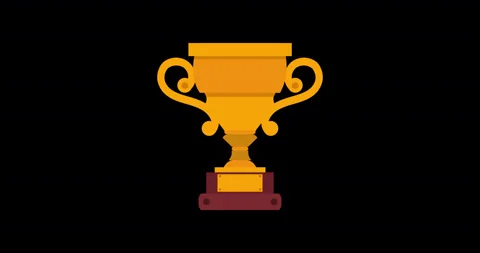 Trophy cup vector icon winner gold illustration award champion prize. Sport  Video stock 141723245