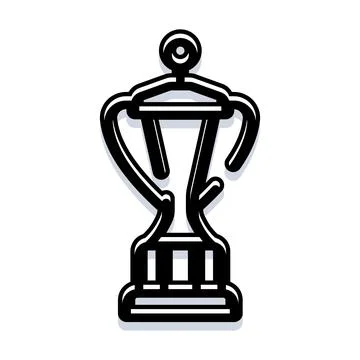 Trophy cup vector icon winning success concept Stock Illustration