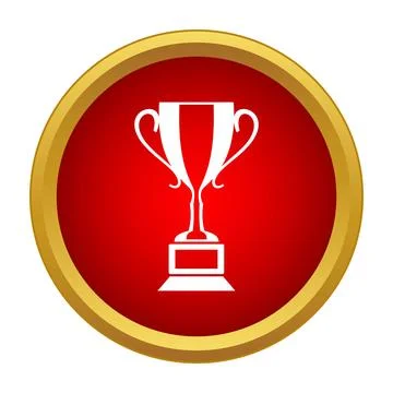 Trophy cup vector icon winning success award Stock Illustration