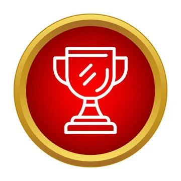 Trophy cup vector icon winning sports success Stock Illustration