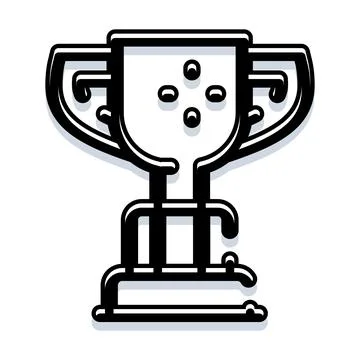 Trophy cup vector illustration symbolizing victory and success Stock Illustration