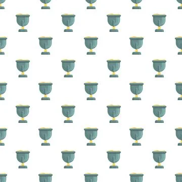 Trophy cup vector seamless pattern texture Stock Illustration