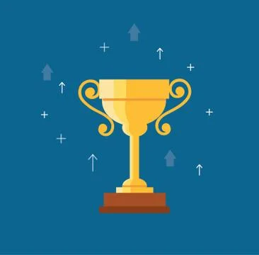 Trophy cup vector, wining concept Stock Illustration
