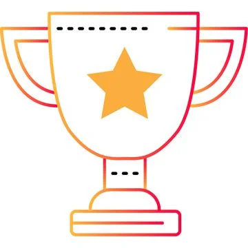 Trophy cup vector winner award prize outline icon Stock Illustration