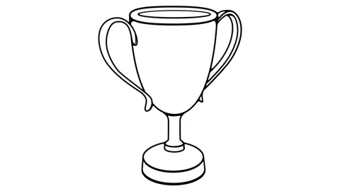 Trophy cup whiteboard animation 4K footage Video stock 116579961