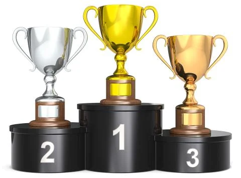 Trophy Cups. Stock Illustration