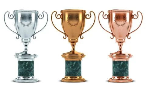 Trophy cups Ilustración de archivo