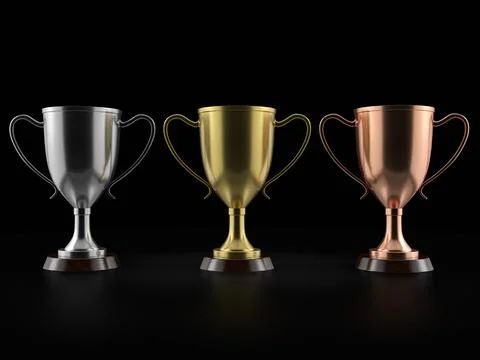 Trophy cups Stock Illustration