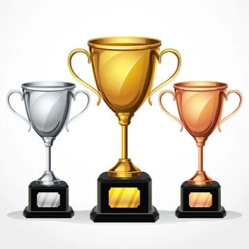 Trophy cups. vector illustration Stock Illustration