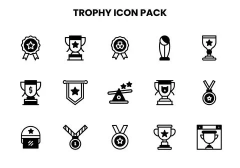Trophy DuoTone Icons Pack Ilustración de archivo