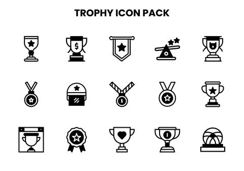 Trophy DuoTone Scalable Icons Pack Illustrazione stock