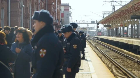 Trophy equipment from Syria by train Stock Footage 119515580