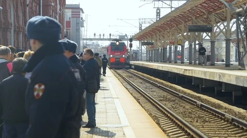 Trophy equipment from Syria by train Stock Footage 119515770