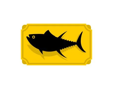 Trophy Fish On Board isolated. Fish interior decor. Stock Illustration
