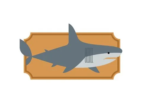 Trophy Fish On Board isolated. Fish interior decor. Stock Illustration
