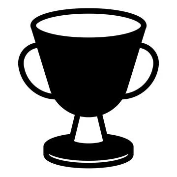 Trophy glyph icon vector illustration isolated on white background Illustrazione stock