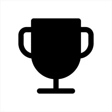 Trophy glyph icon vector illustration isolated on white background Stock Illustration