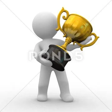 Trophy gold Stock Illustration