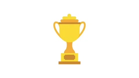 Trophy icon animation Stock Footage 142019065