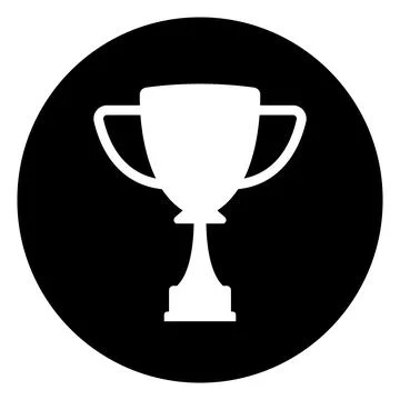 Trophy icon, award vector Stock Illustration