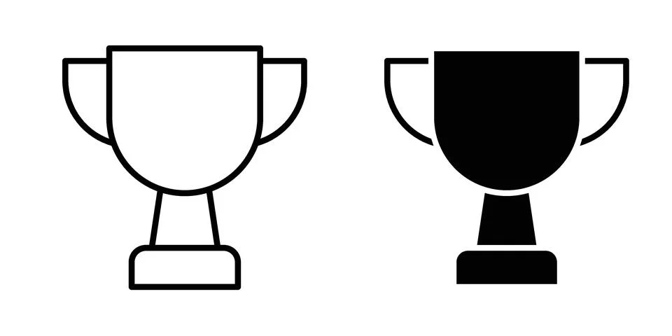 Trophy icon for design projects and web UI Stock Illustration