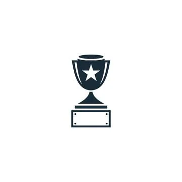 Trophy Icon Design Template Elements Ilustración de archivo