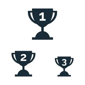 Trophy Icon Design Template Elements Ilustración de archivo